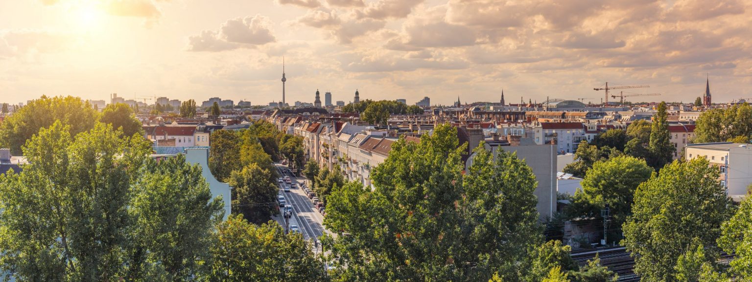 Berlin Friedrichshain Skyline late afternoon, Summer Scharnweber